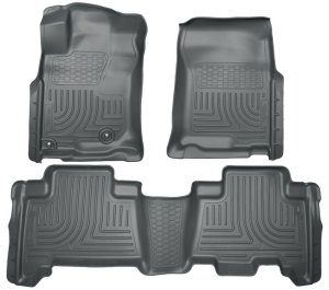 Lexus GX Floor Liners - Front + Rear - Husky Liners - WeatherBeater - Black - `10-`12